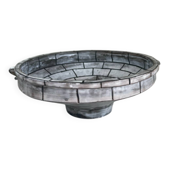 Handcrafted glazed ceramic architectural cup