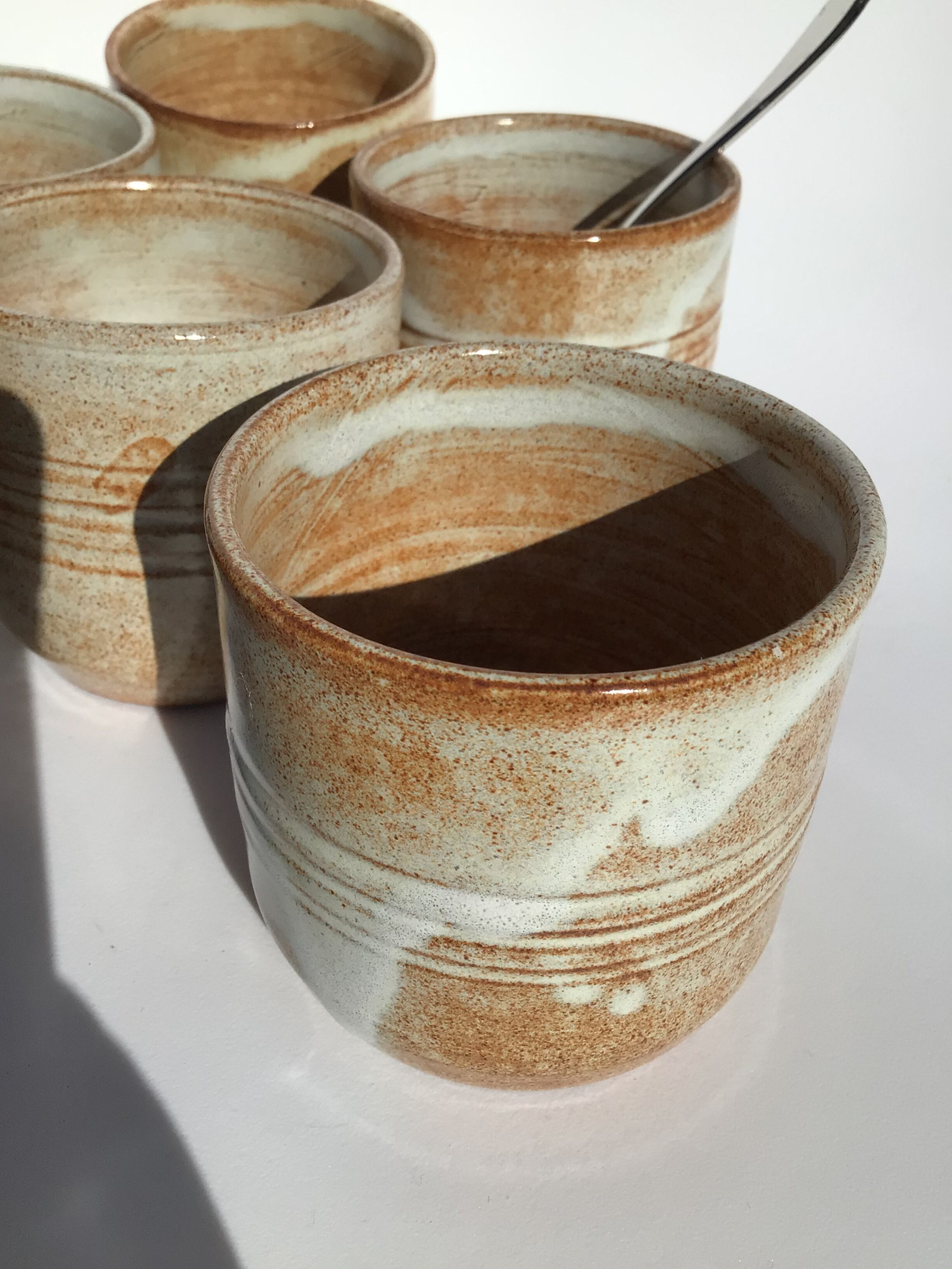 6 Vallauris terracotta cups