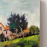 The Eure in Criqueboeuf, oil on canvas signed Quesney, 2000