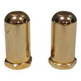 Salt and pepper set in 24 carat gold plating