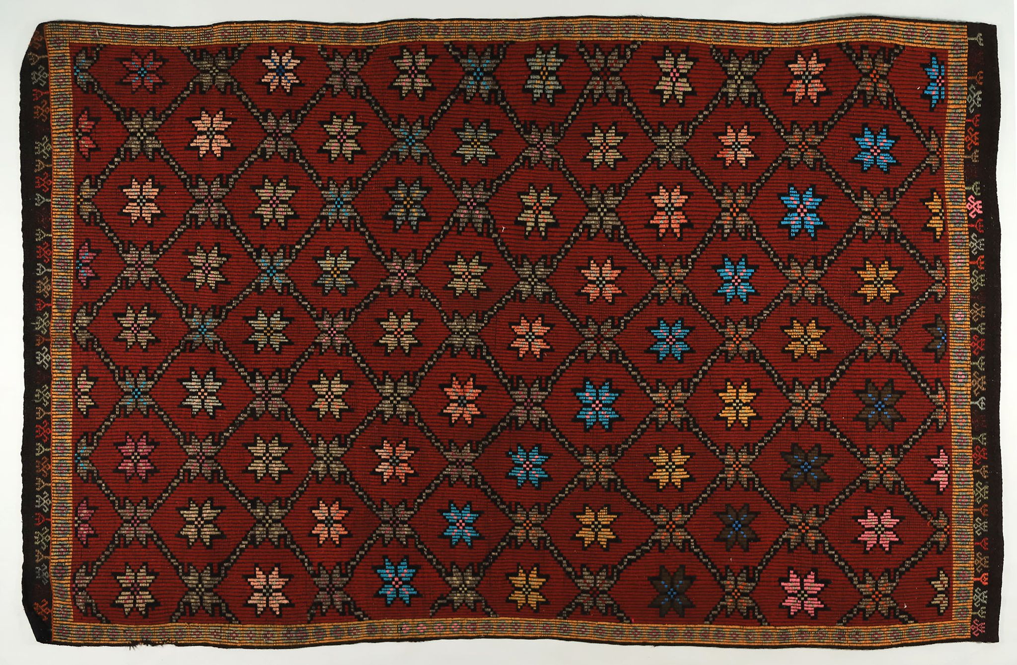 Anatolian handmade kilim rug 281 cm x 177 cm