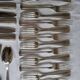 Betty 1930 art deco silver-plated metal Boulenger cutlery set, 50 pieces.