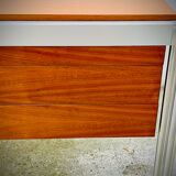 Large office of George Ciancimino in exotic wood and aluminum for Mobilier International