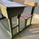 Old school desk 2 places 1950s