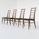 Niels Koefoed 'Lis' dining chairs in rosewood Koefoeds Denmark 1960
