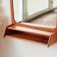 Teak mirror with shelf | Vintage 1960s Danish design