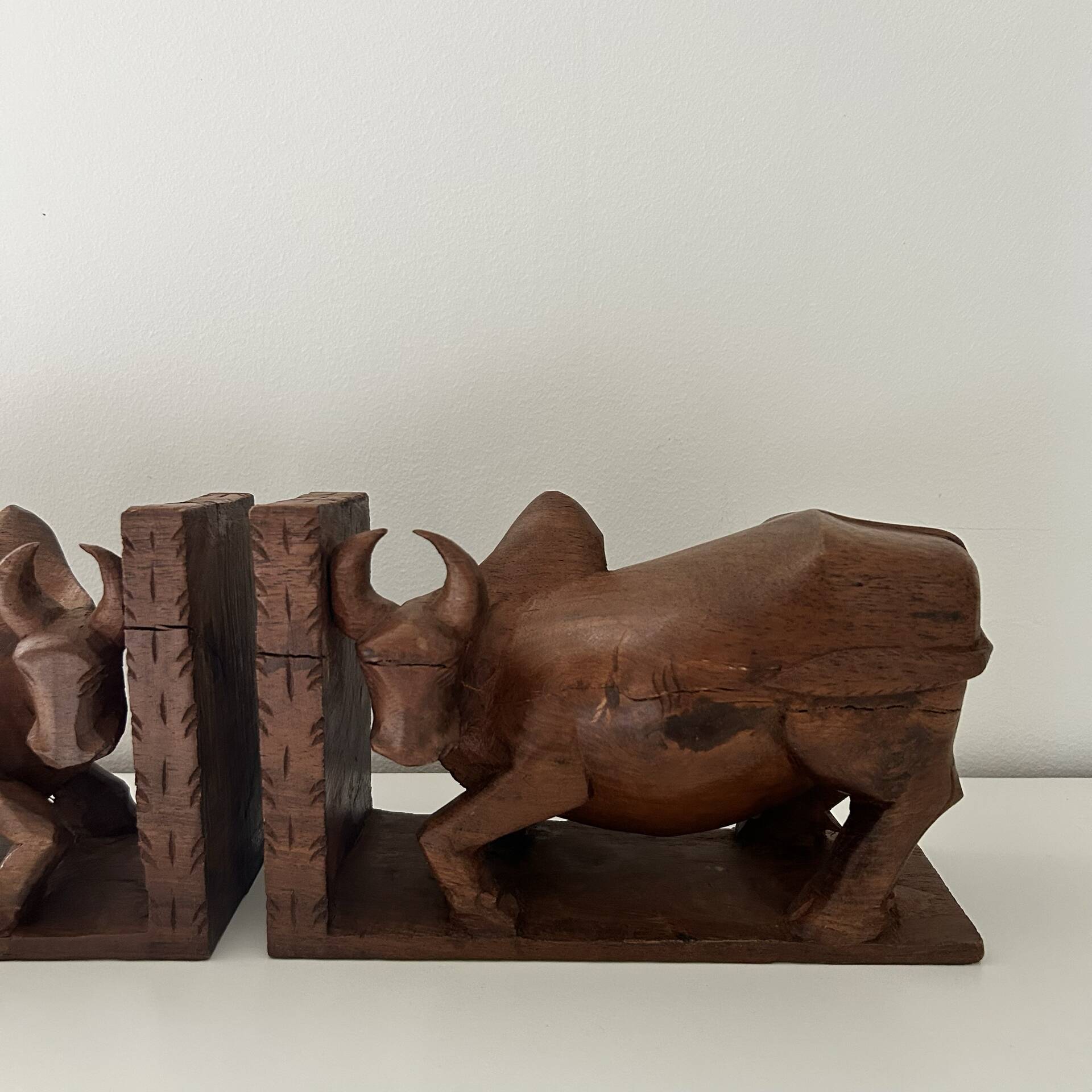 Pair of Scandinavian teak bookends