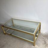 Golden coffee table style of Pierre Vandel, 1970s