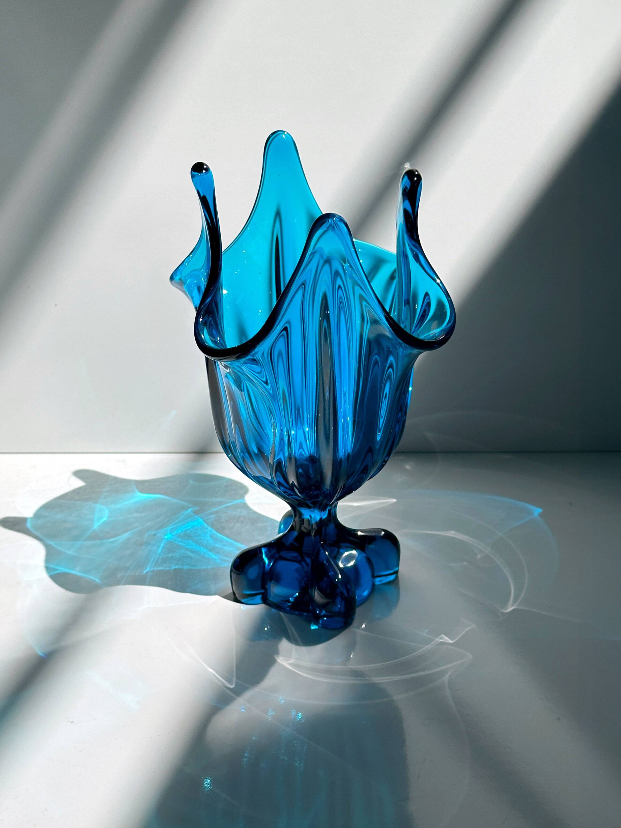 1960s Viking Glass Amphora Vase
