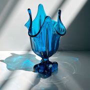 Vase amphore en verre viking des années 1960