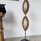 Lampadaire bronze et corde 1970