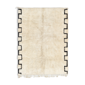 Tapis marocain moderne blanc 280x370cm
