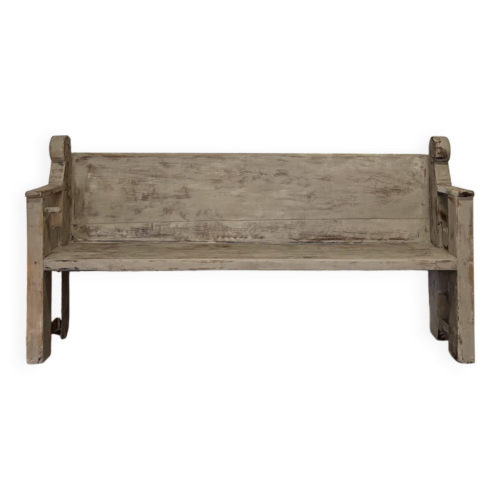 Old weathered country bench