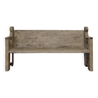 Ancien banc campagne  patiné