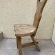 Chaise tripode bois années 60