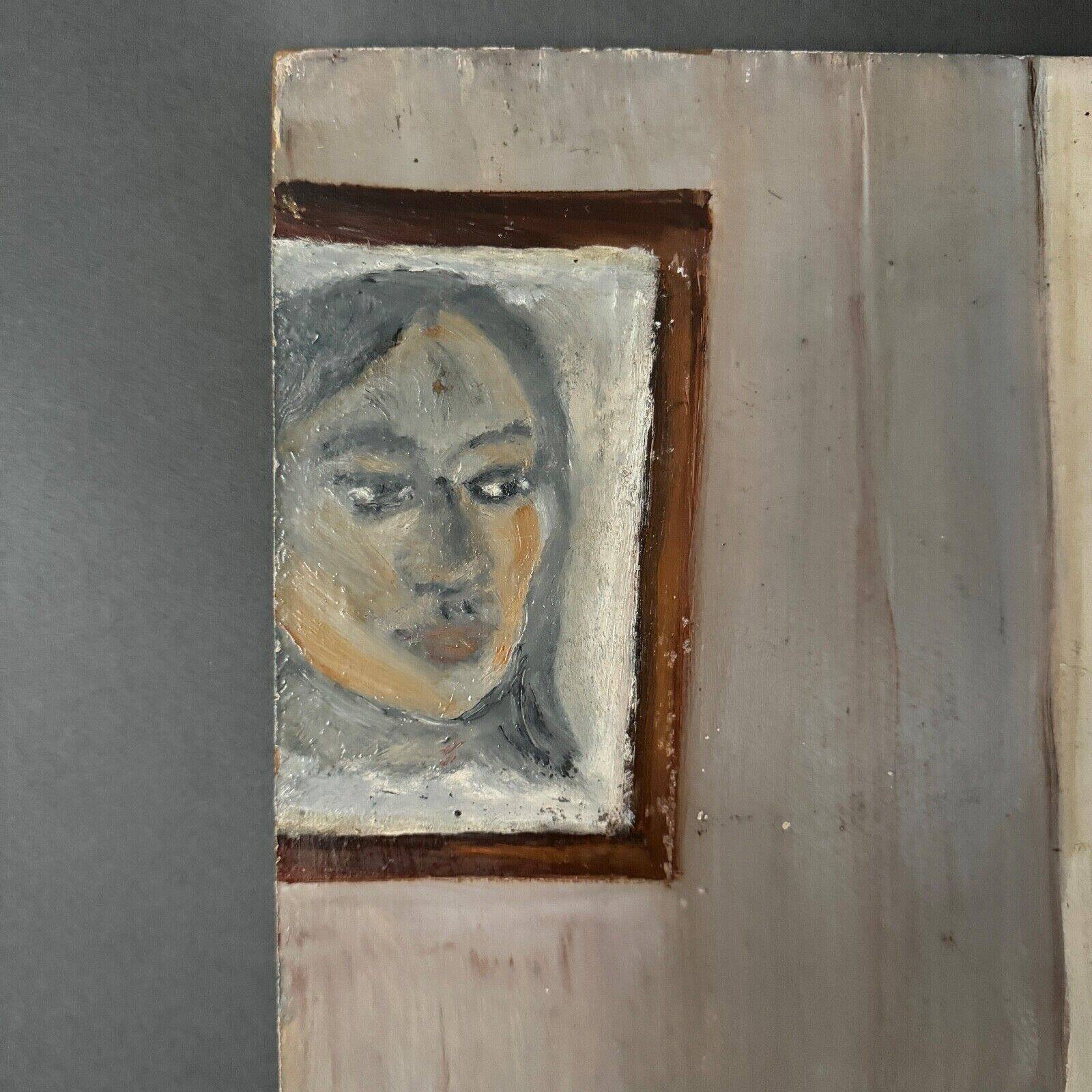 Portrait of a man interior scene by Pegeaud-Deva 20th oil on panel