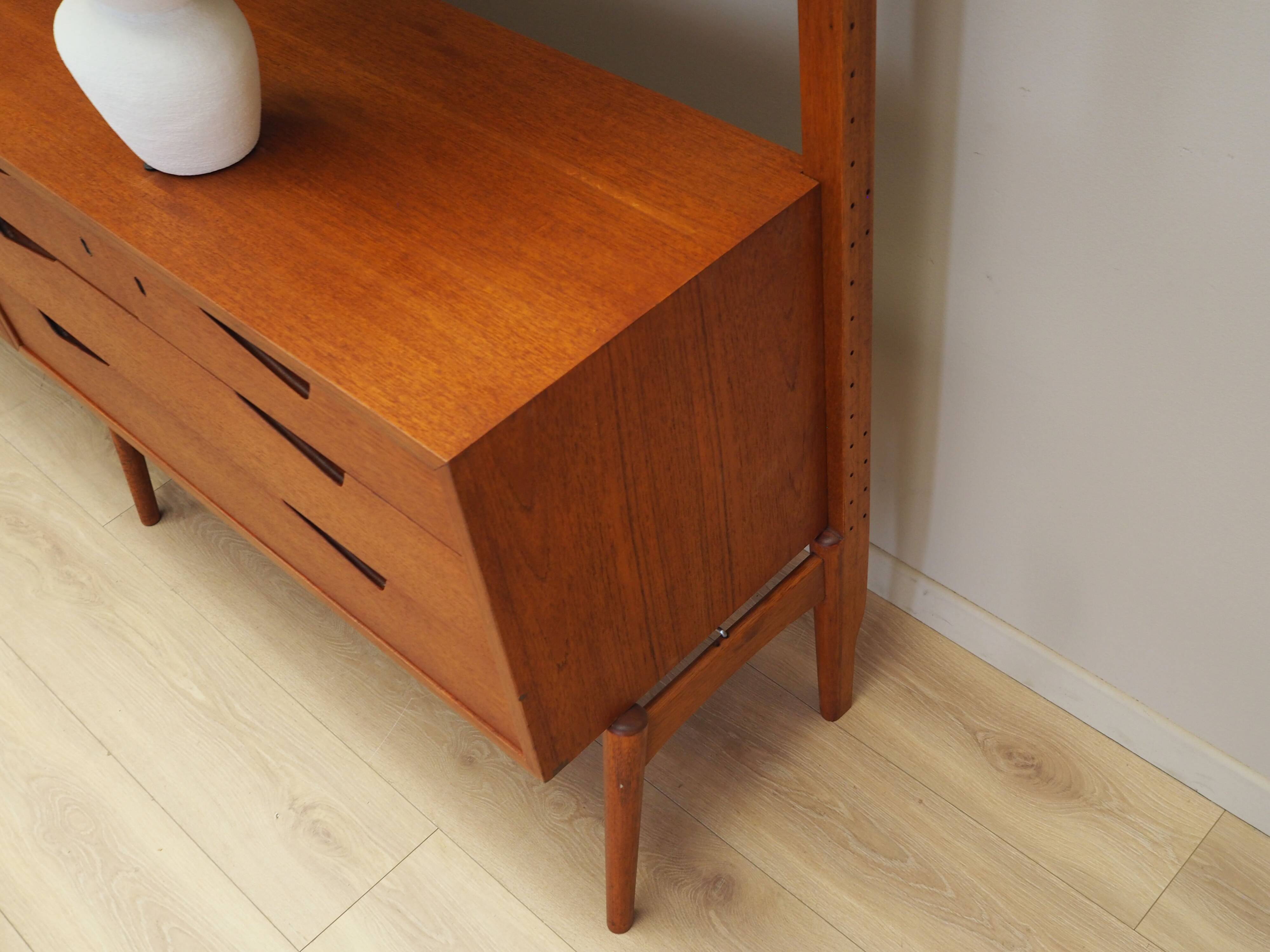 Teak wall unit, Norwegian design, 1960s, designer: Kjell Riise, production: