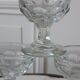 Set of 6 cups in molded glass pressed late nineteenth