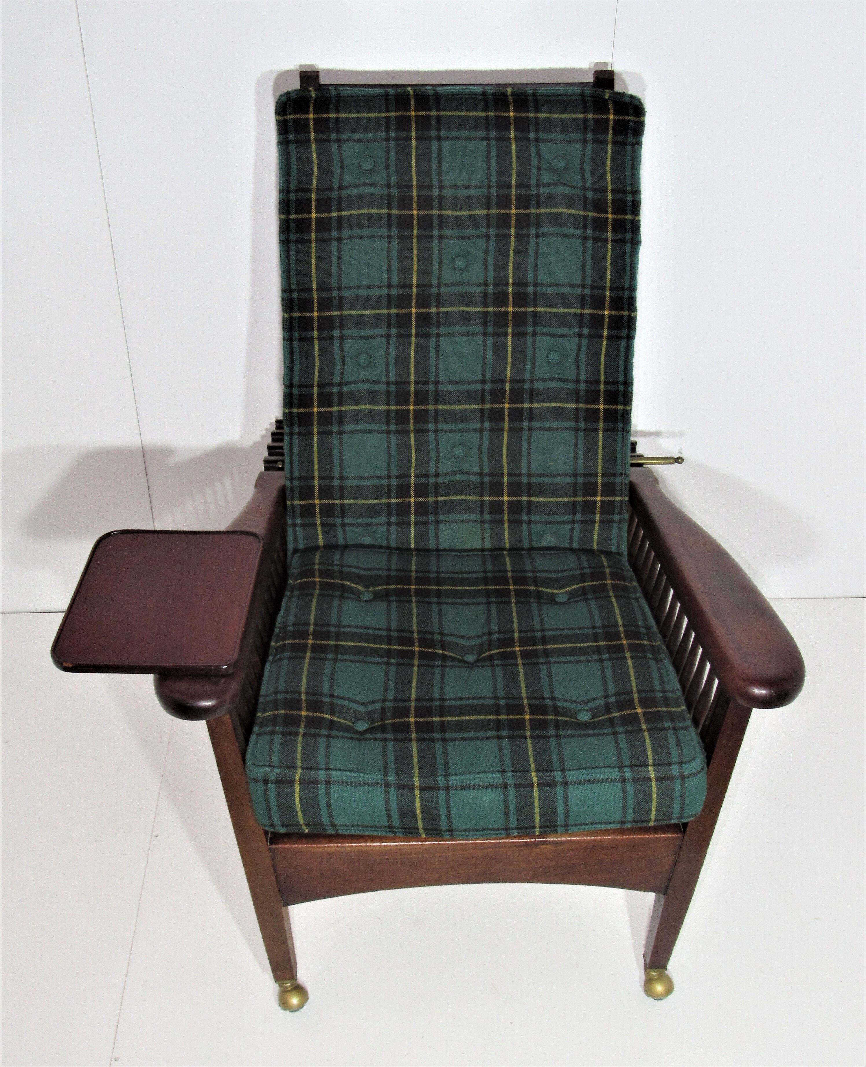 English Green Morris Chair - Arts and Crafts