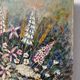 Wildflower bouquet with foxgloves, knife oil painting signed H Barro.