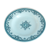 Porcelain hollow plate Terre de Fer Creil and Montereau model Amiral