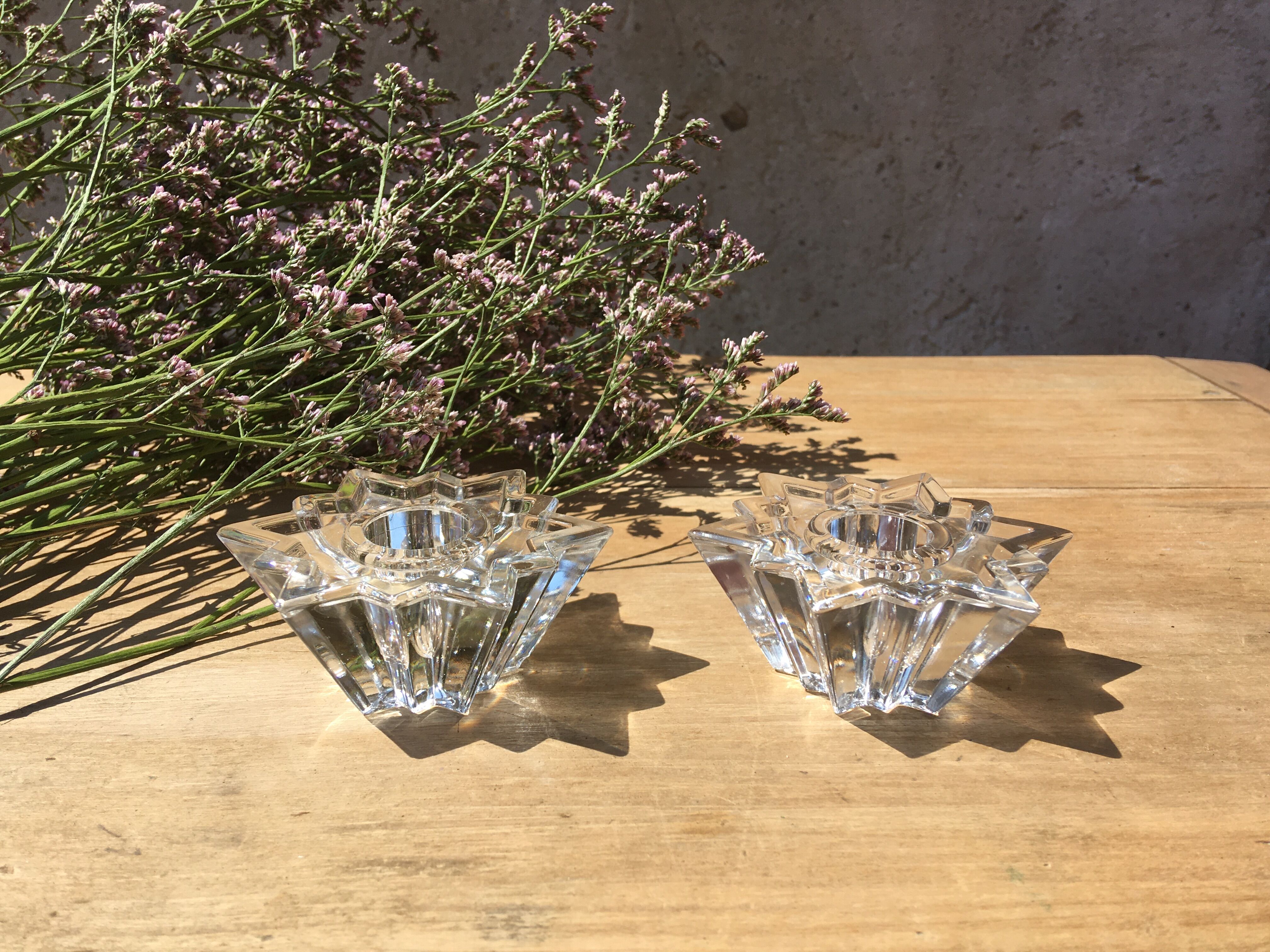Pair of star candlesticks