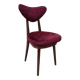 Heart-shaped mid-century chair in burgundy velvet New Waves, Europe, 1960s