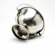 Art Deco sugar bowl, silver-plated brass, Poland, 1920s