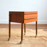 Scandinavian teak sewing box / worker 1960
