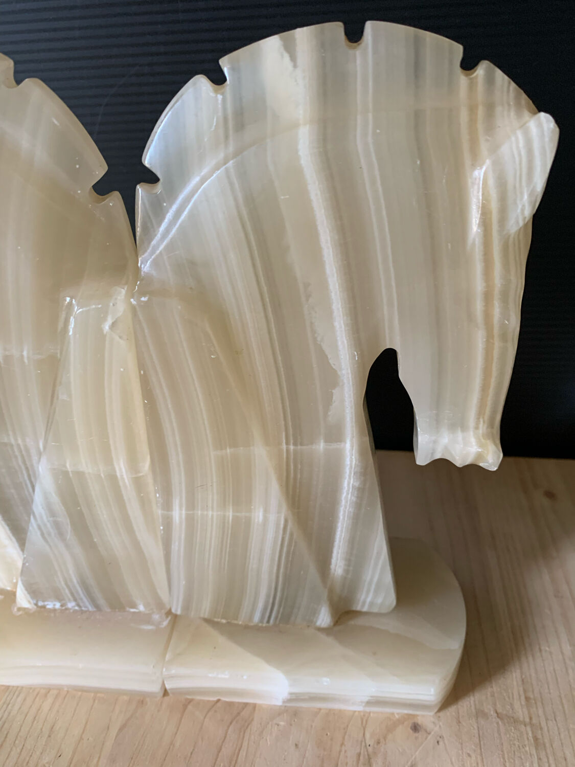 Pair of horse's head bookends