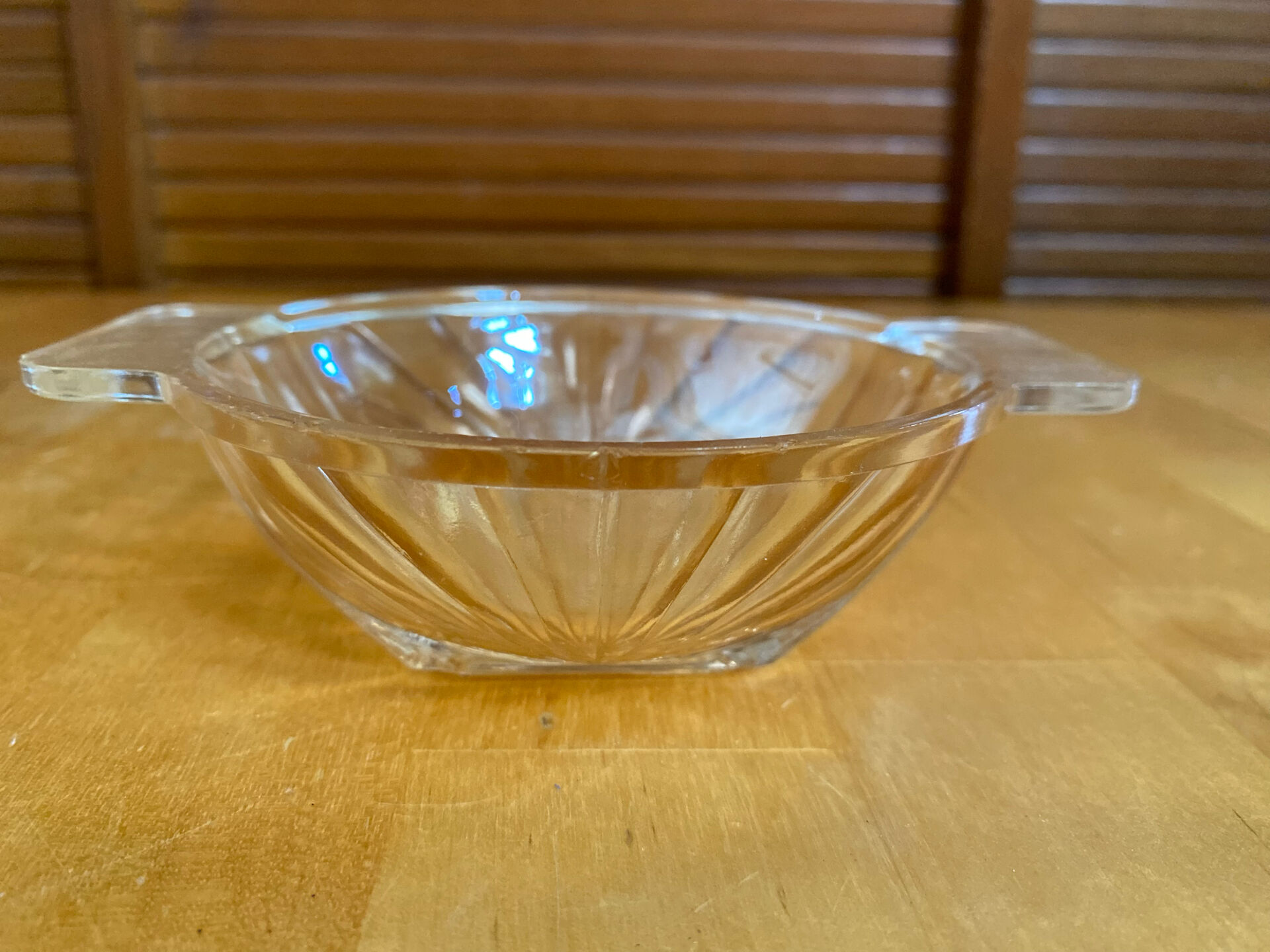Series 9 Antique Bowls Moulded Glass Amber Iridescent Vintage #E077