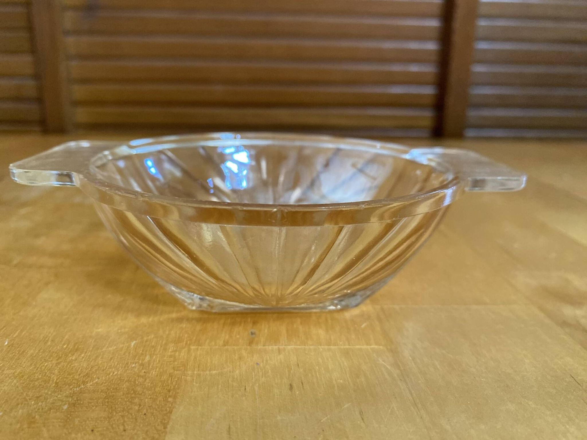 Série 9 Coupelles Bols Anciens Verre Moulé Ambré Irisé Vintage #E077
