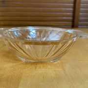 Série 9 Coupelles Bols Anciens Verre Moulé Ambré Irisé Vintage #E077