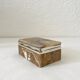 Vintage 60s rectangular onyx alabaster jewelry box