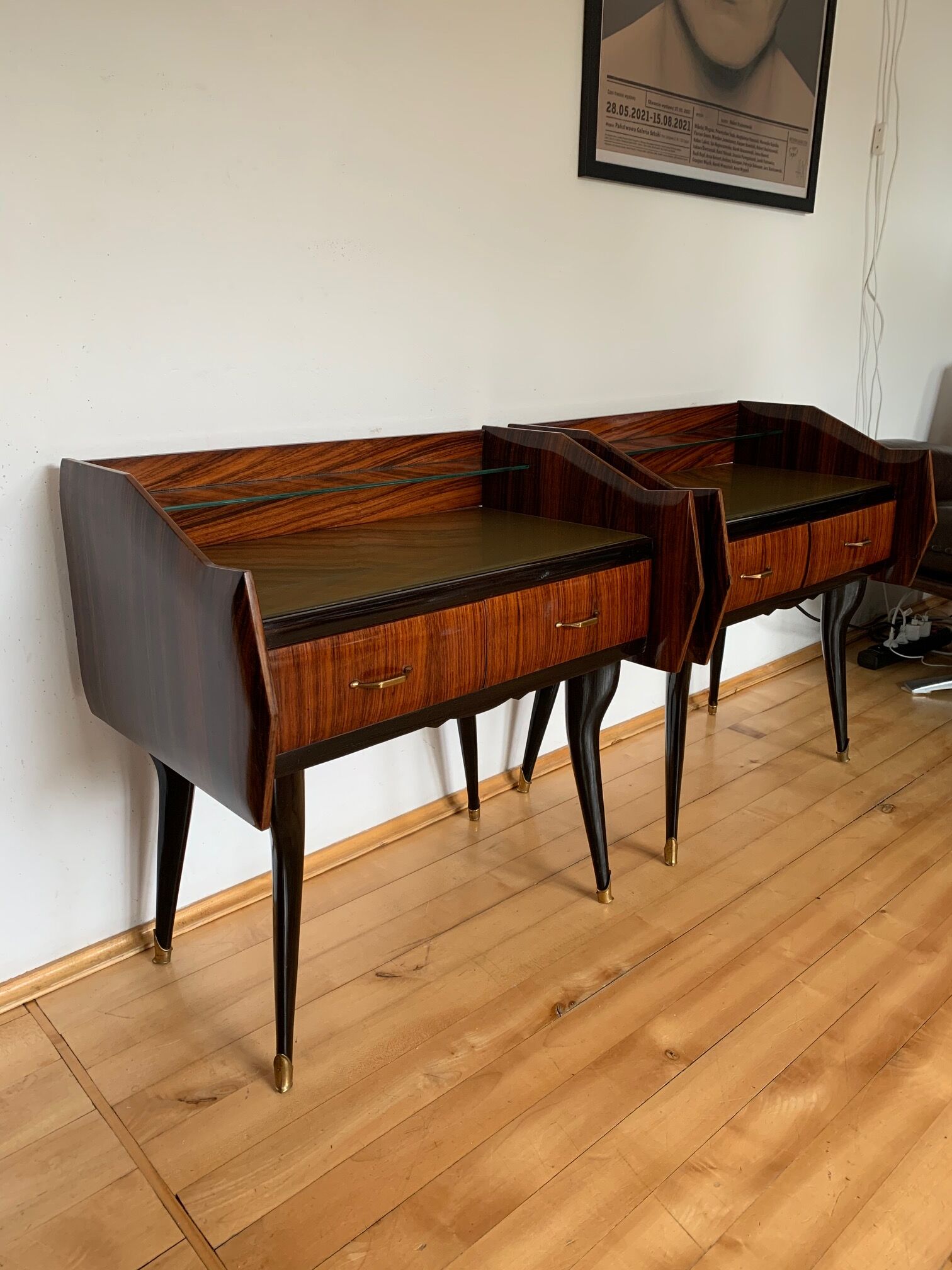 Pair of bedside tables by Paolo Buffa, Italy, 1950s