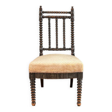 Antique beaded wooden prie-dieu - Napoleon III - Ref 1341