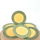 Barbotine frieze dessert plates