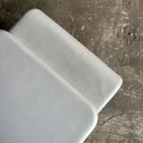 White leather Tuoli lounge chair by Antti Nurmesniemi for Cassina (1970) — chrome frame