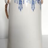Ceramic pot and wicker handle