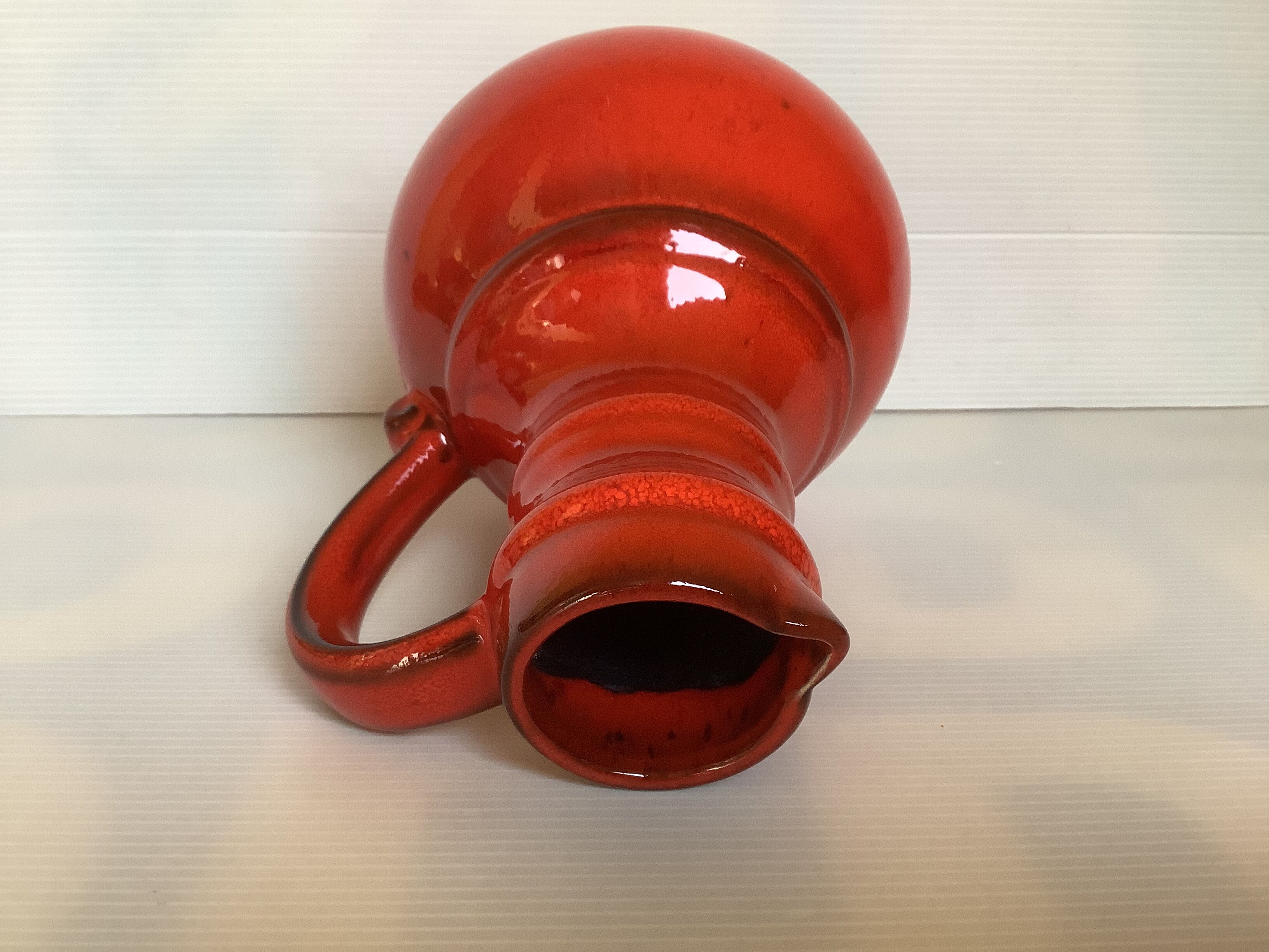 Vase pitcher jug ceramic red style w Germany