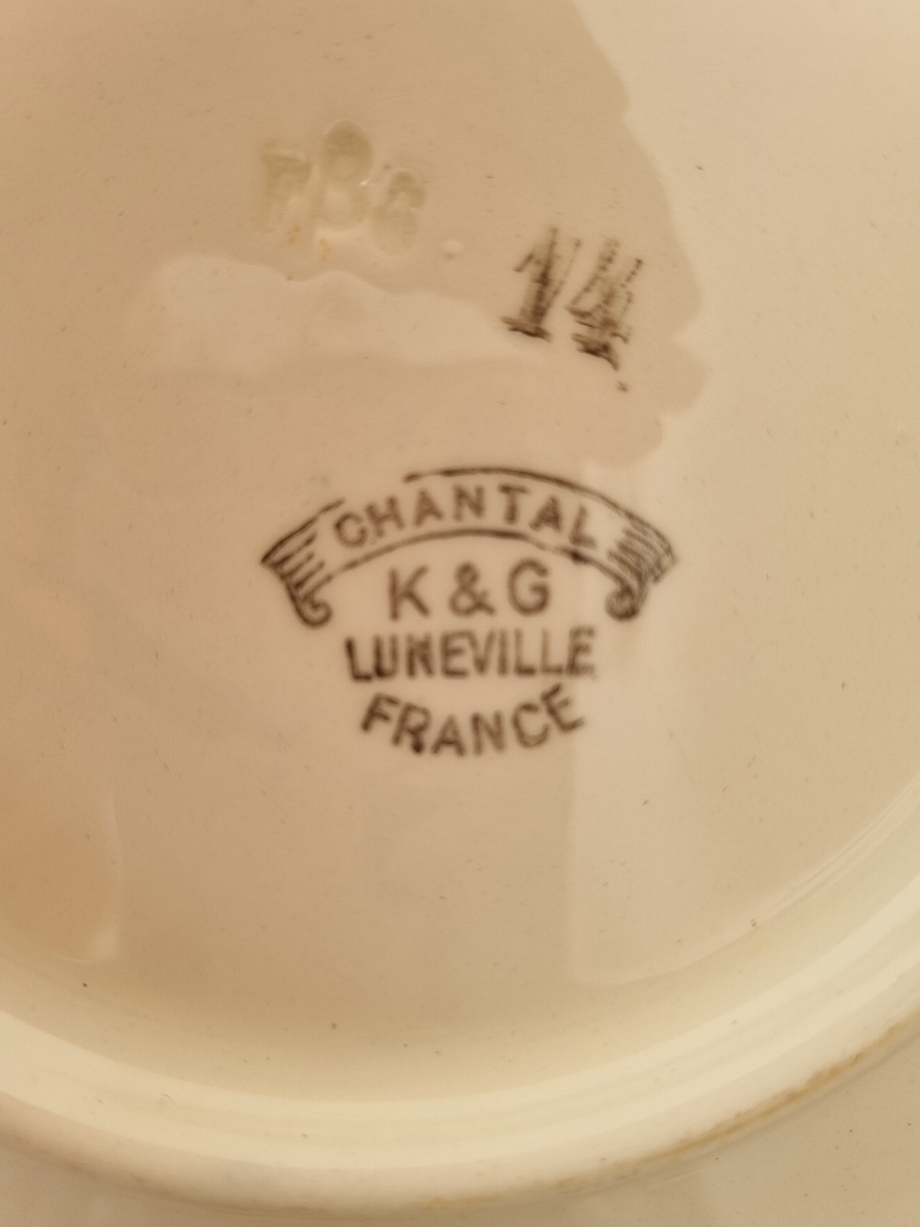 Plat vintage porcelaine Luneville