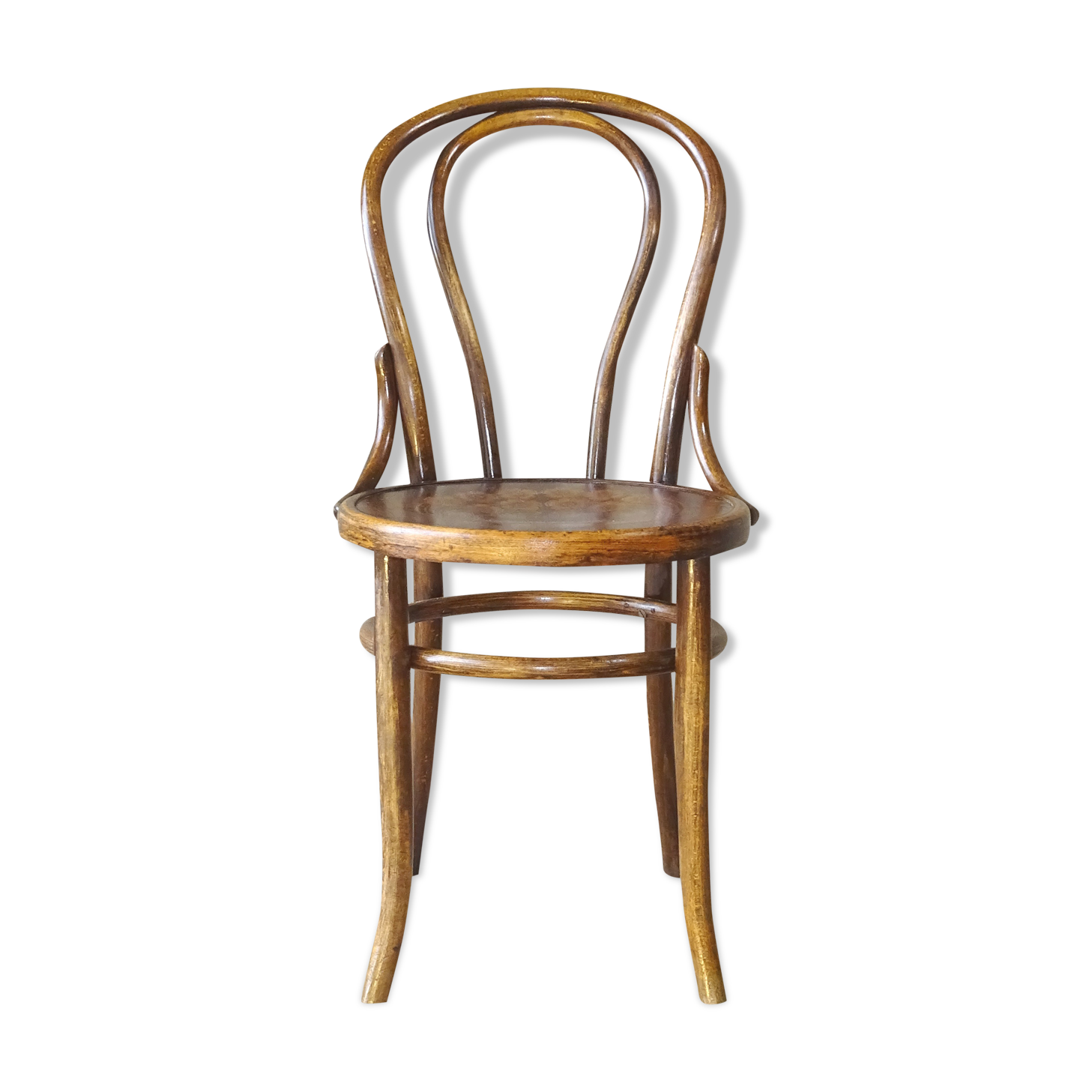 Fischel bistro chairN°18 wooden seat Art Nouveau, circa 1900