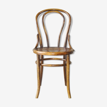 Fischel bistro chairN°18 wooden seat Art Nouveau, circa 1900