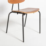 Set of 3 Danish school chairs from the 1960s