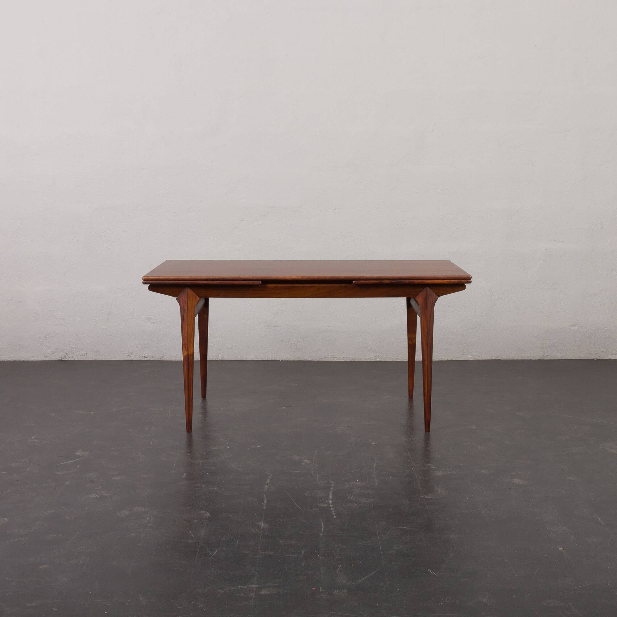 Mid-century Extendable Rosewood Dining Table, Model 10, Johannes Andersen for Hans Bech, Denmark, 19