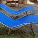 Pair of vintage folding deckchairs