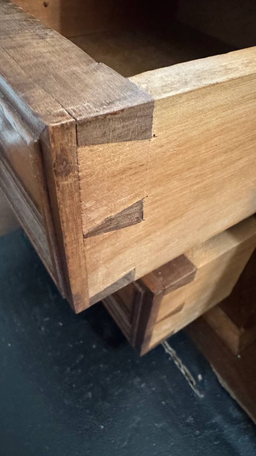 19th century walnut stepped desk