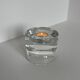 Vintage Modernist Heavy Round Clear Glass Ashtray