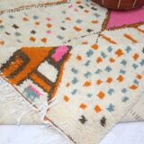 Handmade wool Berber rug 302 x 197 cm