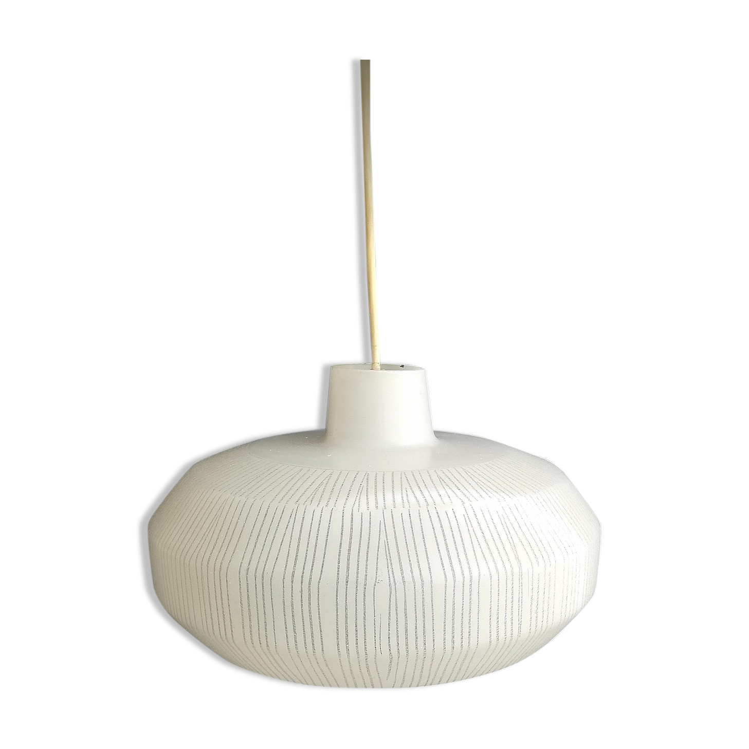 Danish modern mid-century 1950s glass ceiling lamp